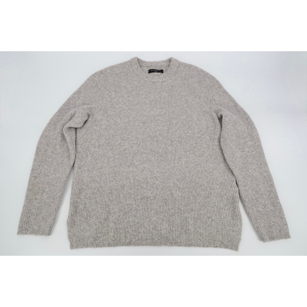 AllSaints Women's Small Path Crew Wool Yak Blend‎ Crewneck Knit Sweater Gray